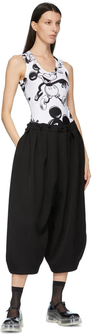 Comme des GarÃ§ons Black Pull-On Crop Trousers