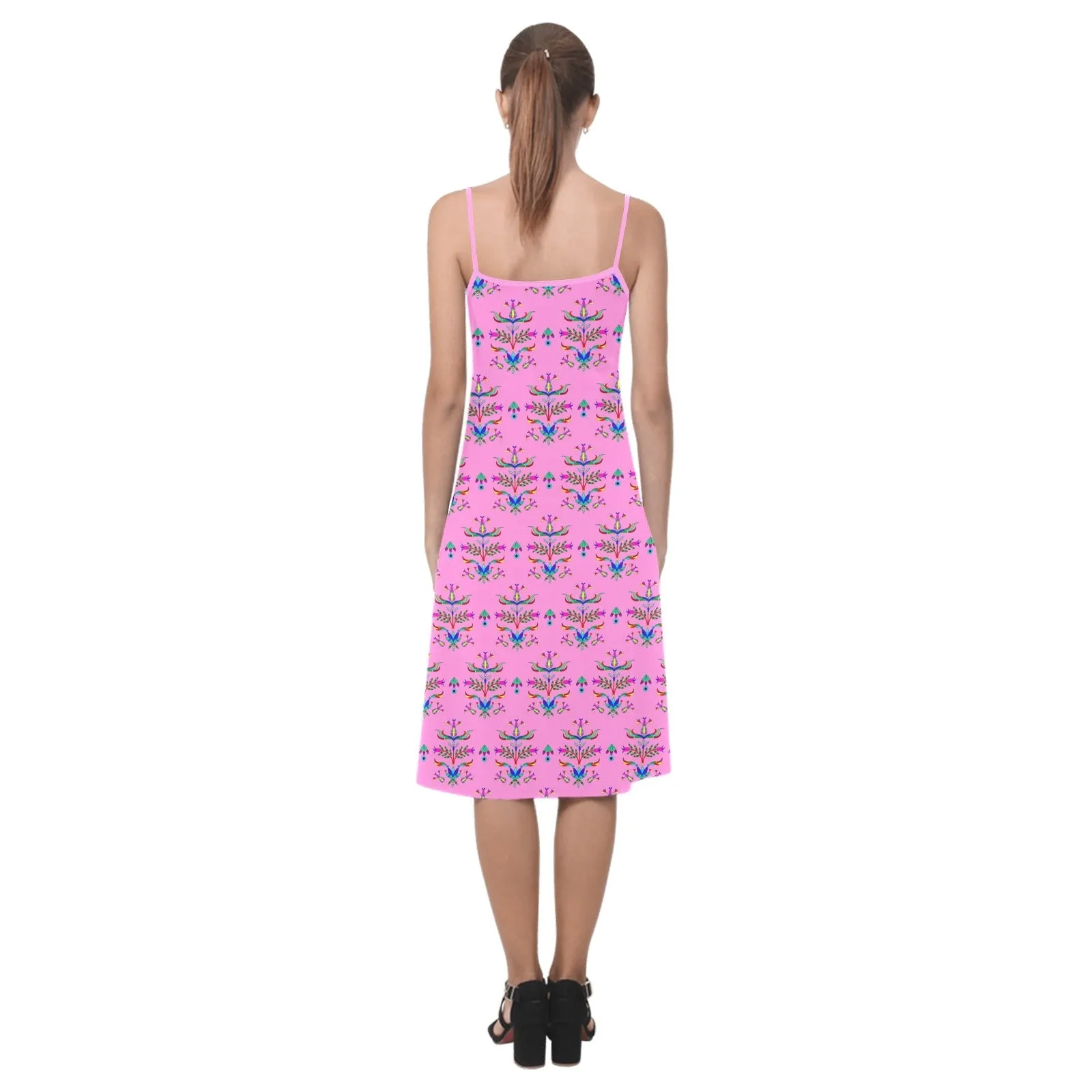 Dakota Damask Cheyenne Pink Alcestis Slip Dress