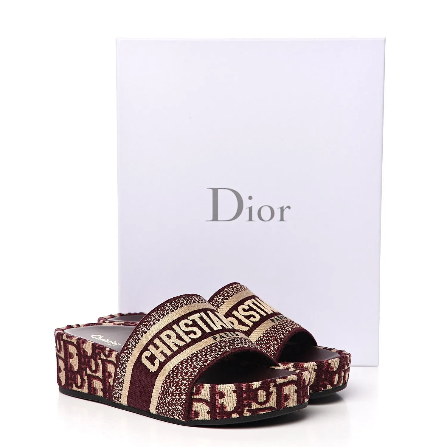 DIOR OBLIQUE D-WAY PLATFORM SANDALS