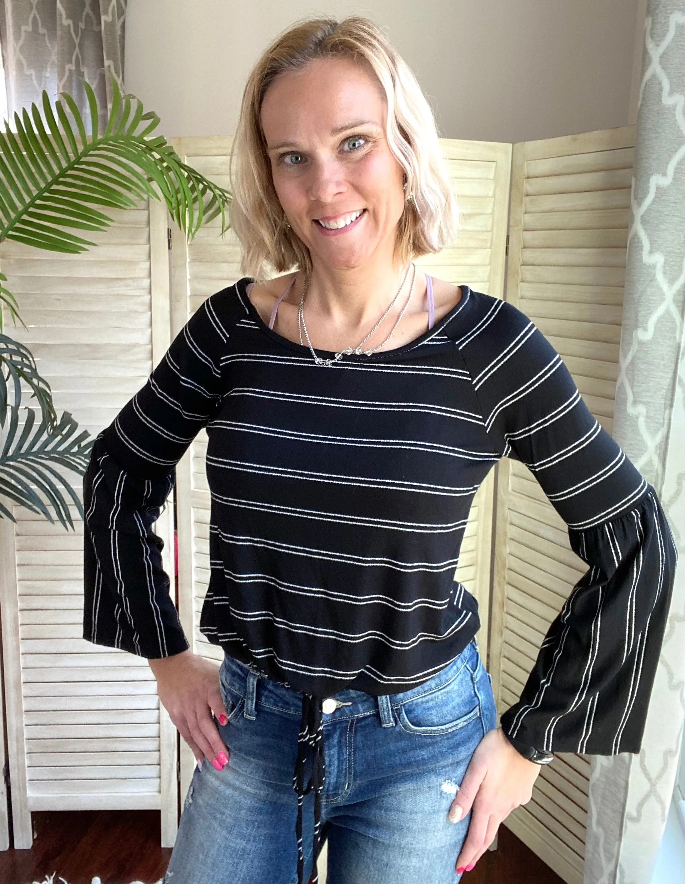 Don’t Give In Striped Top