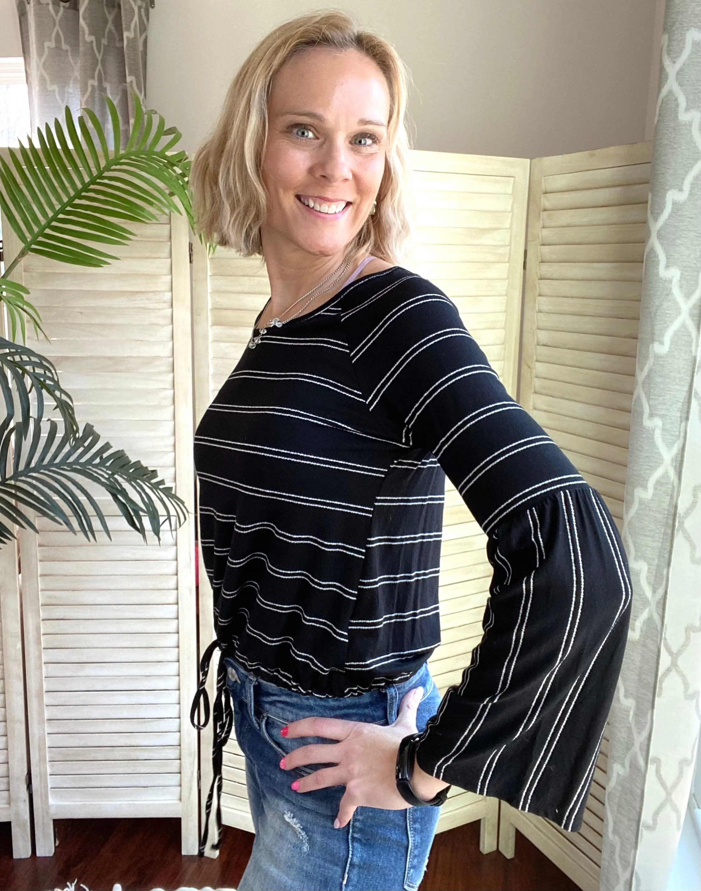 Don’t Give In Striped Top