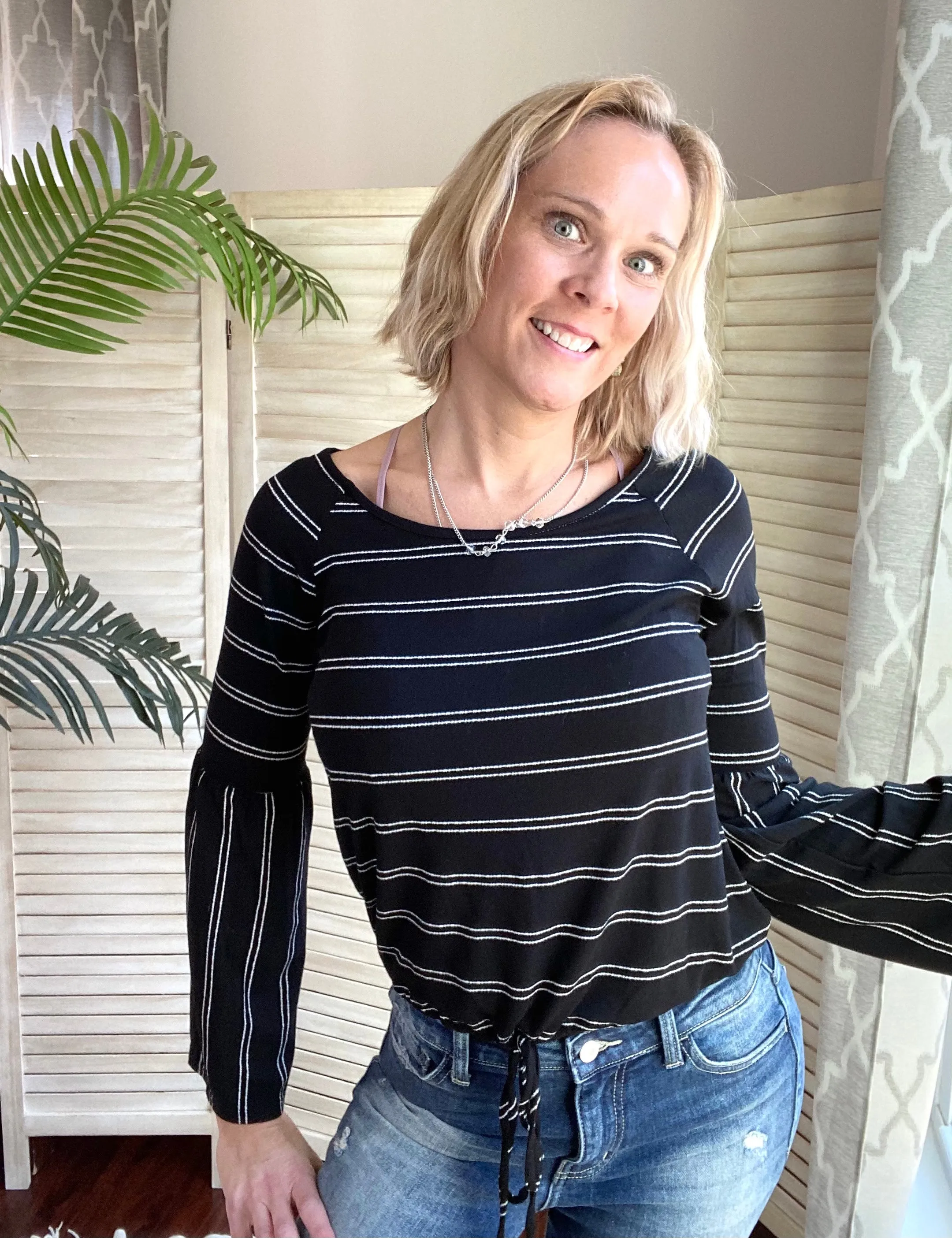 Don’t Give In Striped Top