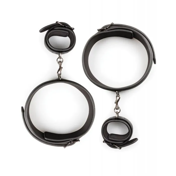 Easy Toys Black Thigh and Wrist Cuff Set
