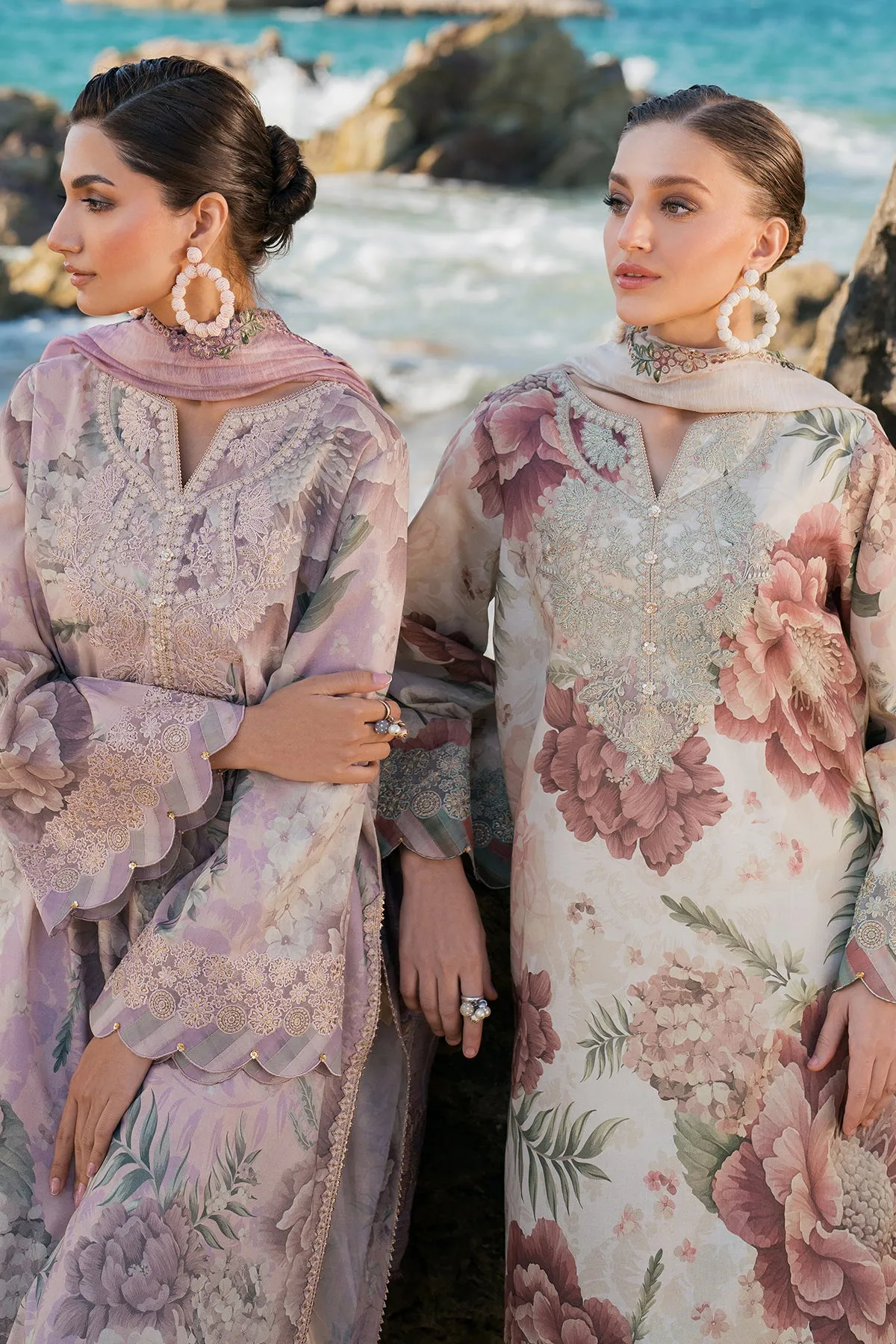 EMBROIDERED PRINTED LAWN UF-4123