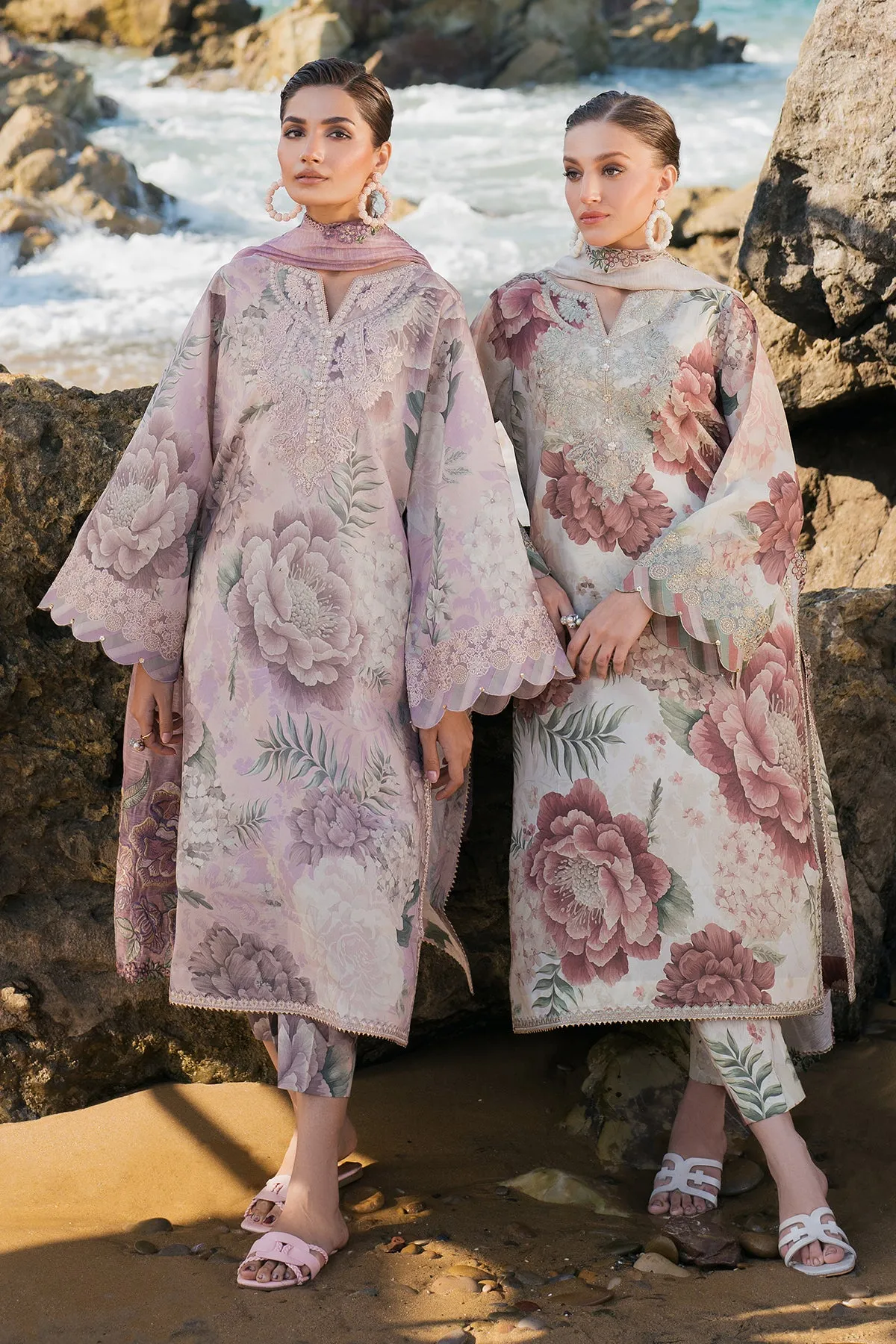 EMBROIDERED PRINTED LAWN UF-4123