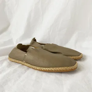 Frette Merida Leather Espadrilles in Dark Gray, 41