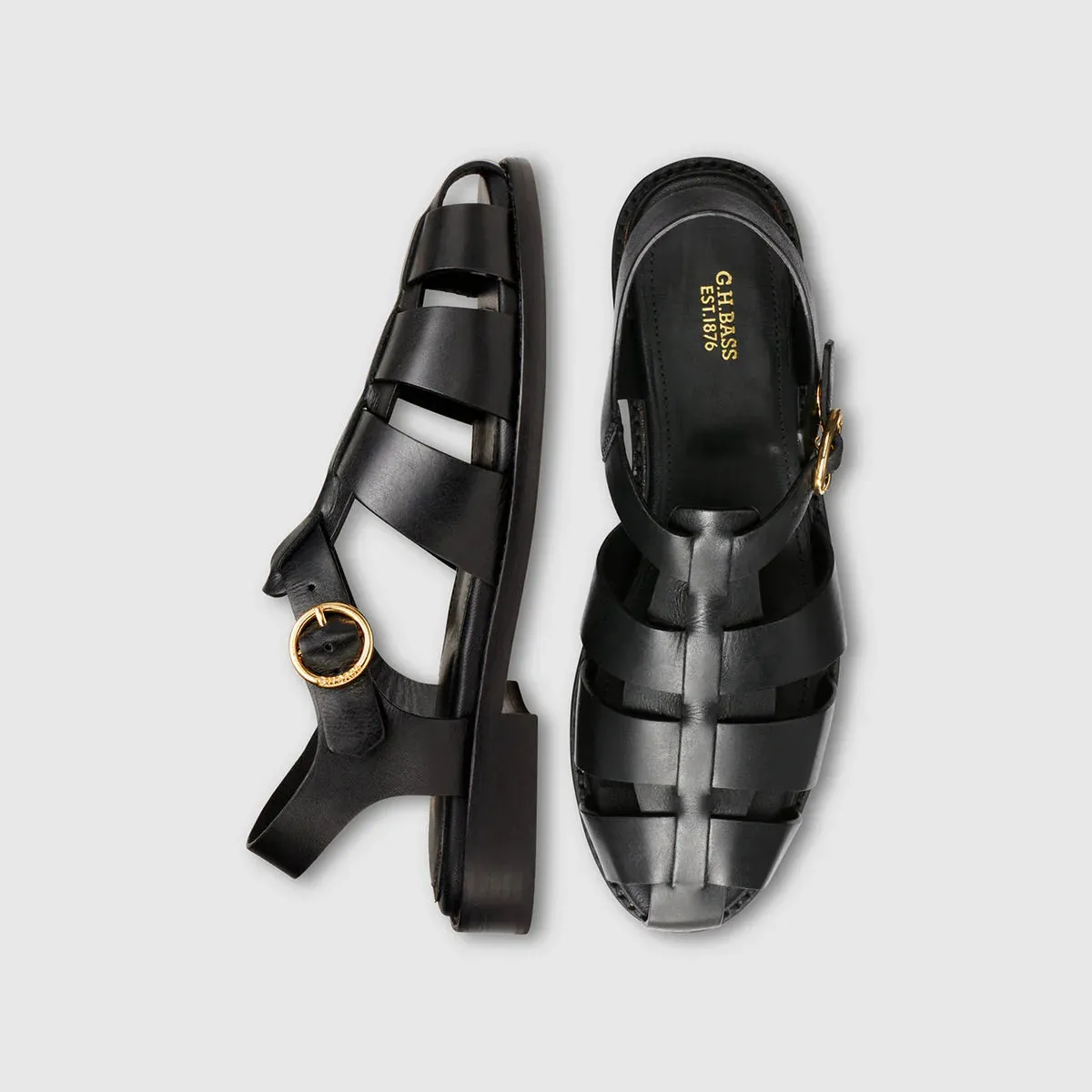G. H. BASS FISHERMAN SANDAL BLACK