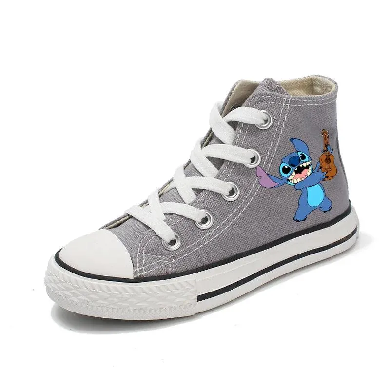 Girl Kids Boys Kids Canvas Sneakers – Unisex Fun Cartoon Print Sport Shoes