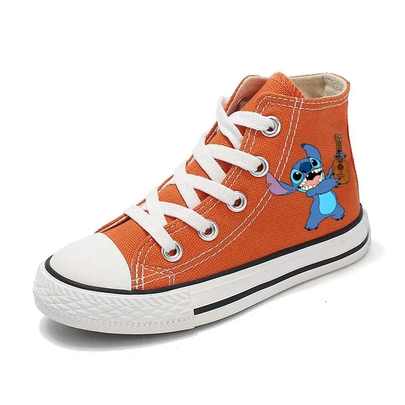 Girl Kids Boys Kids Canvas Sneakers – Unisex Fun Cartoon Print Sport Shoes