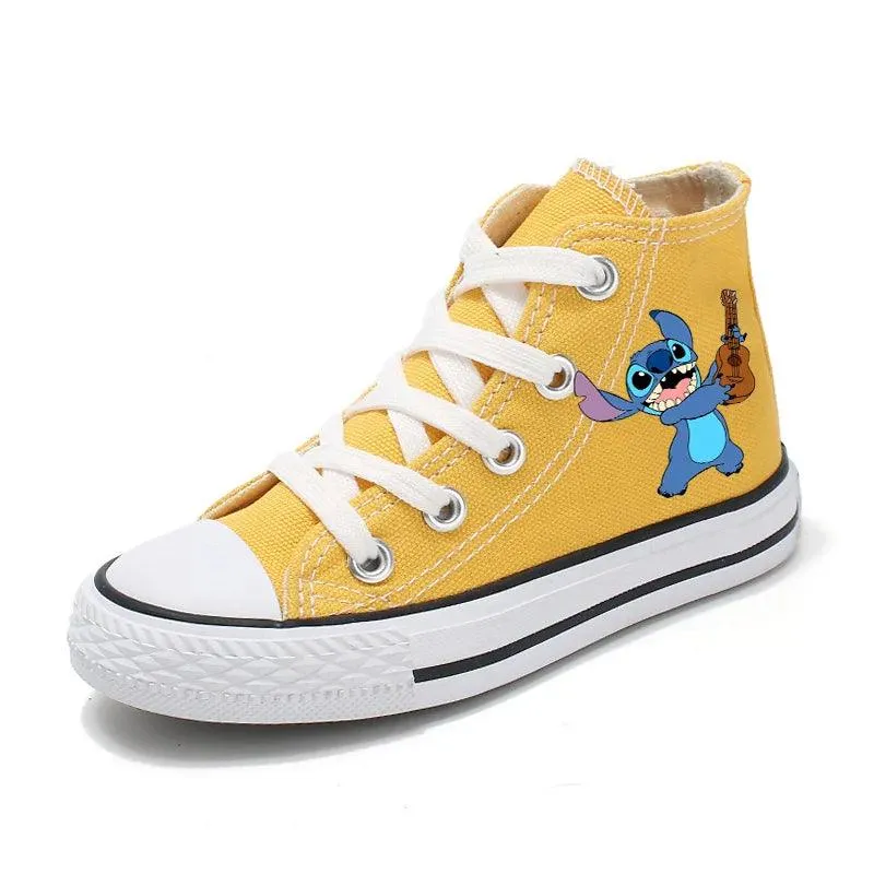 Girl Kids Boys Kids Canvas Sneakers – Unisex Fun Cartoon Print Sport Shoes