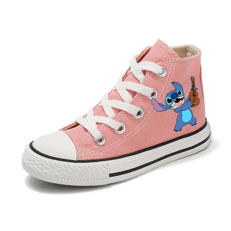 Girl Kids Boys Kids Canvas Sneakers – Unisex Fun Cartoon Print Sport Shoes