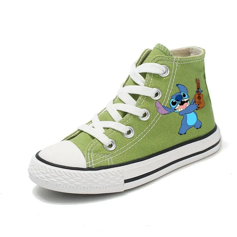 Girl Kids Boys Kids Canvas Sneakers – Unisex Fun Cartoon Print Sport Shoes