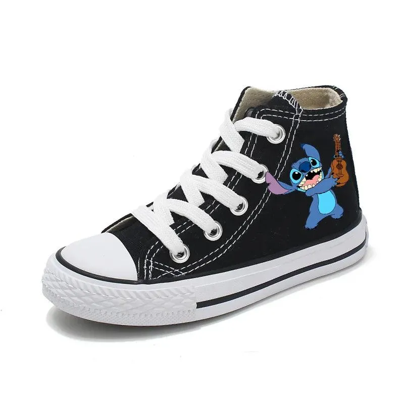 Girl Kids Boys Kids Canvas Sneakers – Unisex Fun Cartoon Print Sport Shoes