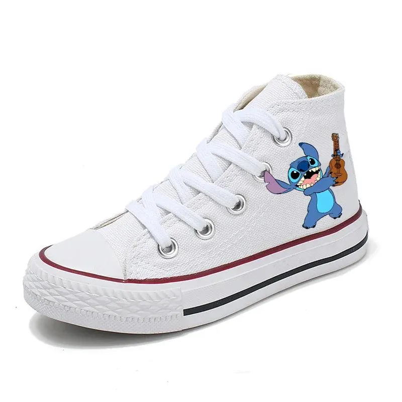 Girl Kids Boys Kids Canvas Sneakers – Unisex Fun Cartoon Print Sport Shoes
