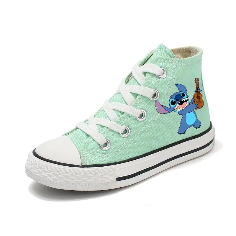 Girl Kids Boys Kids Canvas Sneakers – Unisex Fun Cartoon Print Sport Shoes