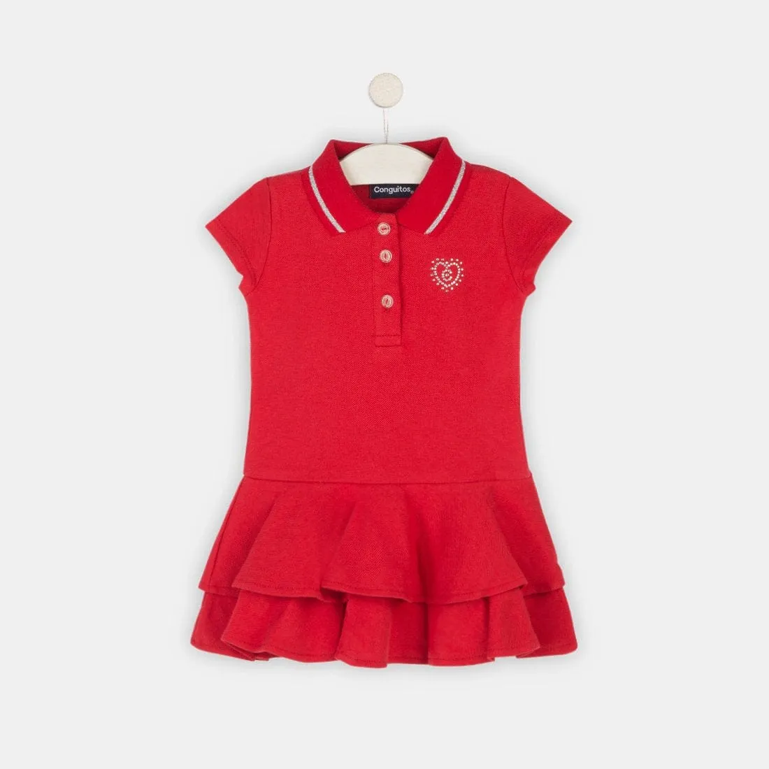 Girls Red Polo Dress