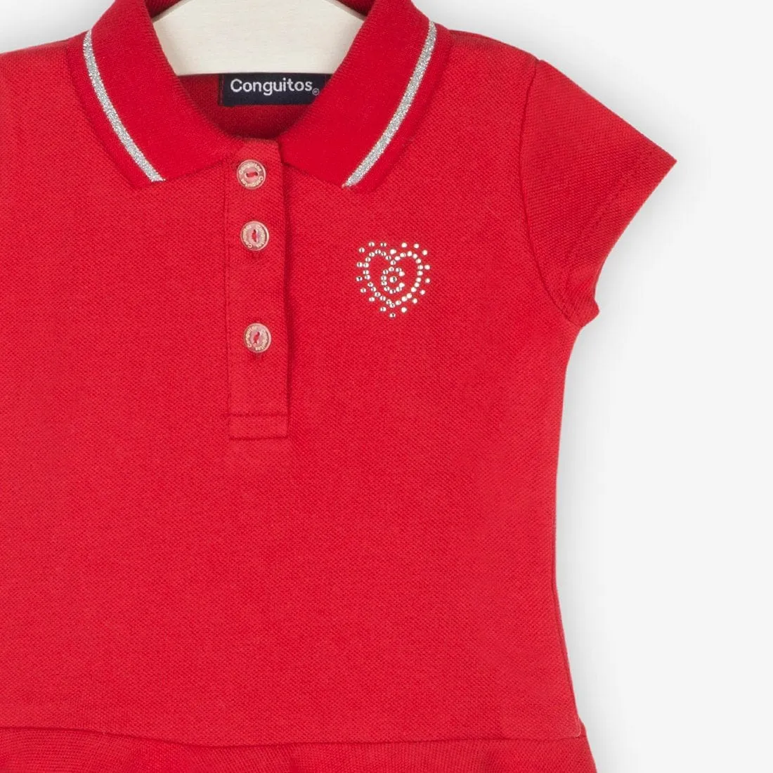 Girls Red Polo Dress