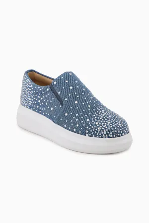 Glitter Rain Flat Sneakers