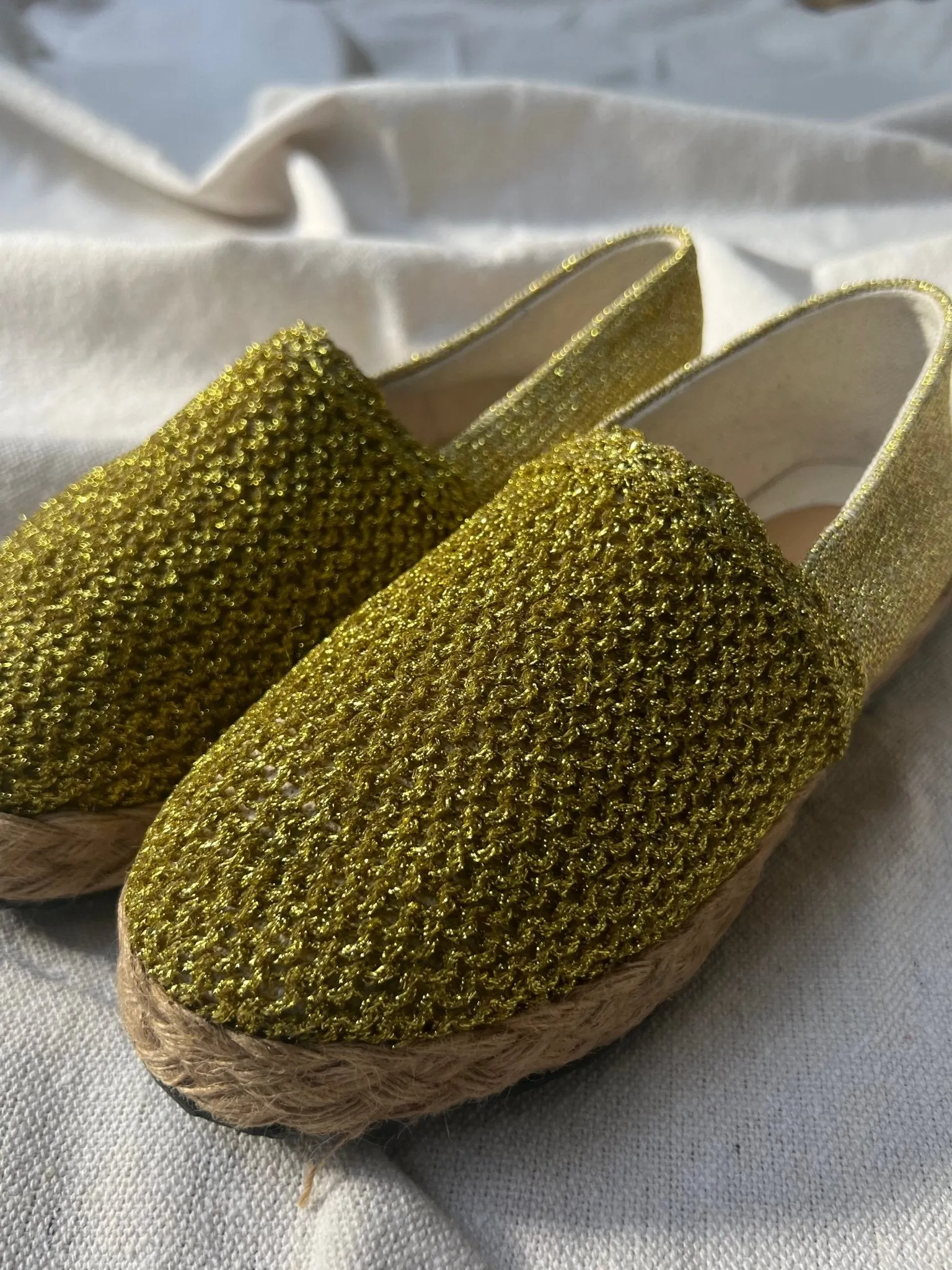 Gold Sparkle Espadrille