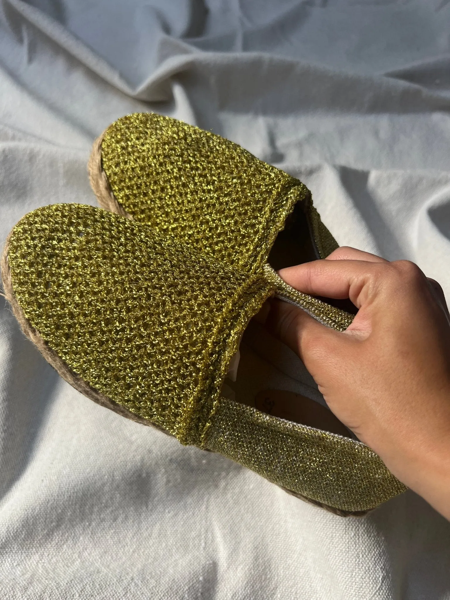 Gold Sparkle Espadrille
