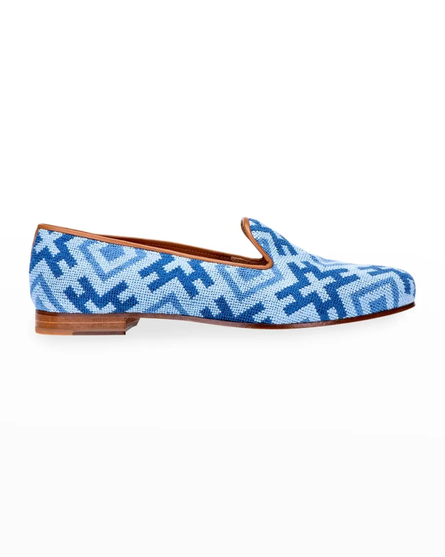 Harlow Needlepoint Stubbs and Wootton Moccasins