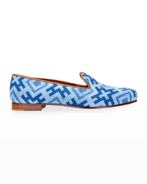 Harlow Needlepoint Stubbs and Wootton Moccasins
