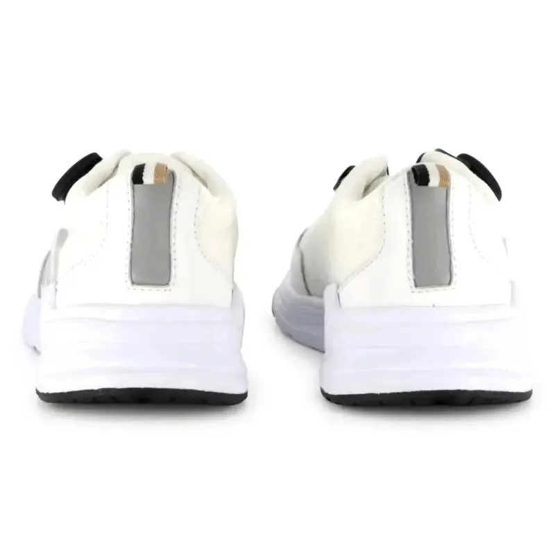 Hugo Boss Cream White Silver No Tie Lace Sneaker J51661