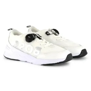 Hugo Boss Cream White Silver No Tie Lace Sneaker J51661
