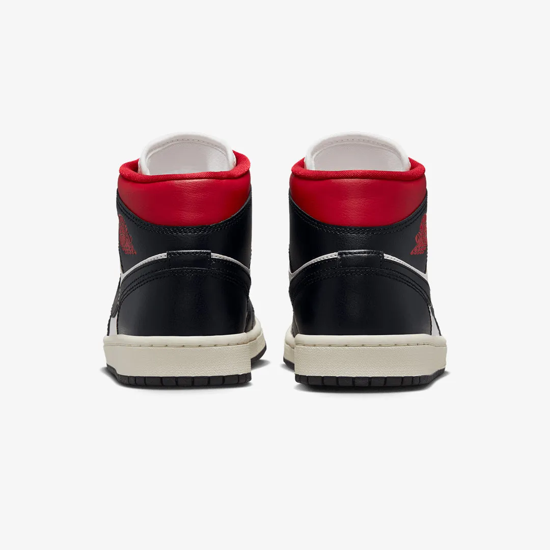 Jordan | WMN'S AIR JORDAN 1 MID 'BLACK/GYM RED-SAIL'