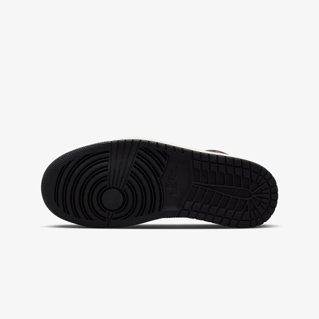 Jordan | WMN'S AIR JORDAN 1 MID 'BLACK/GYM RED-SAIL'