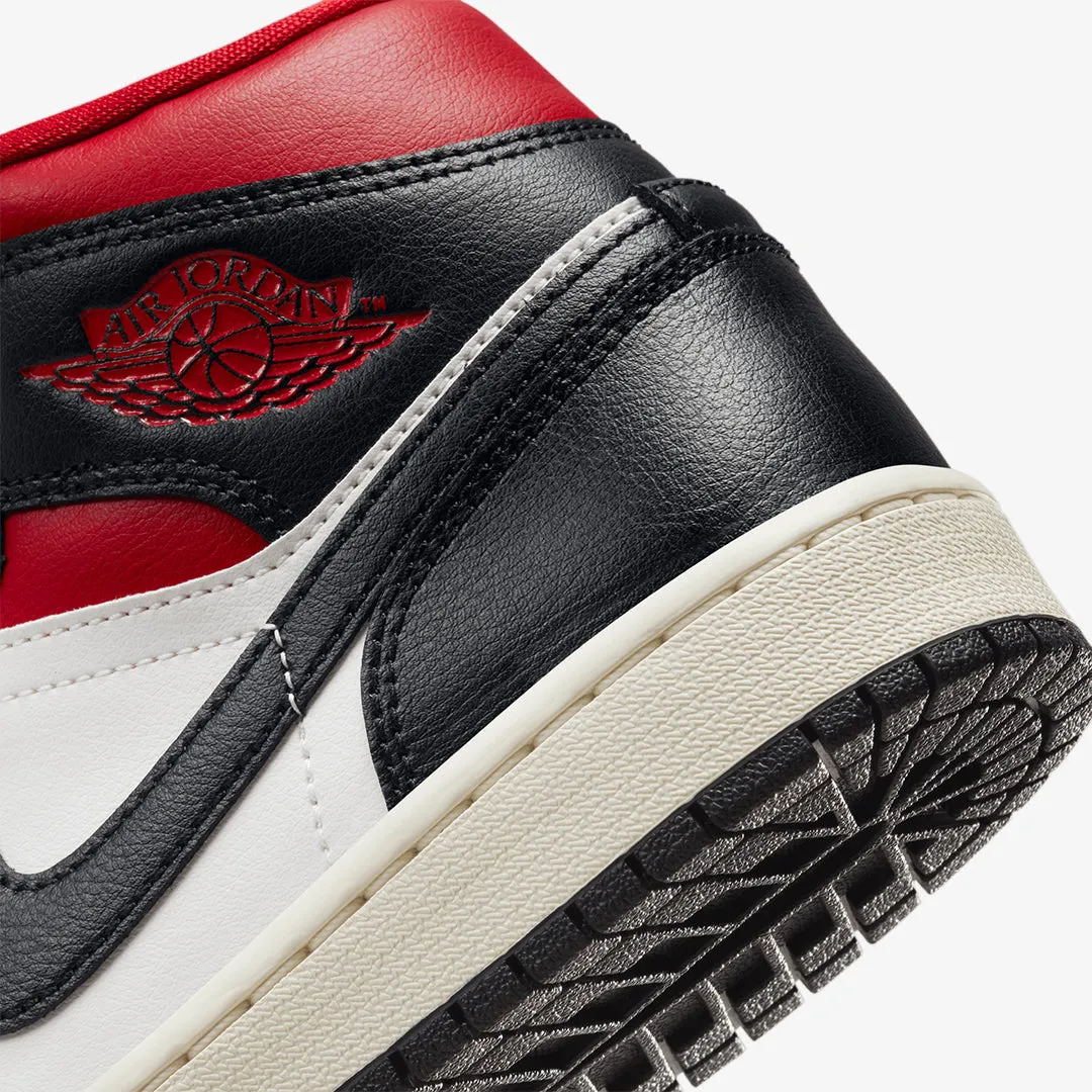 Jordan | WMN'S AIR JORDAN 1 MID 'BLACK/GYM RED-SAIL'