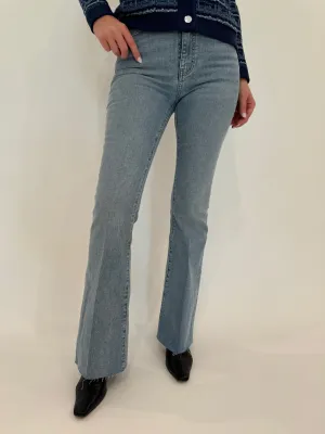 Le Easy Flare Raw Fray Jeans