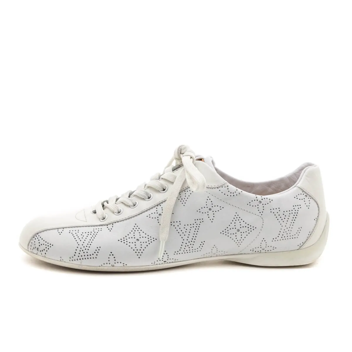 Louis Vuitton White Mahina Leather Low Top Sneakers Size US 5.5 | EU 35.5