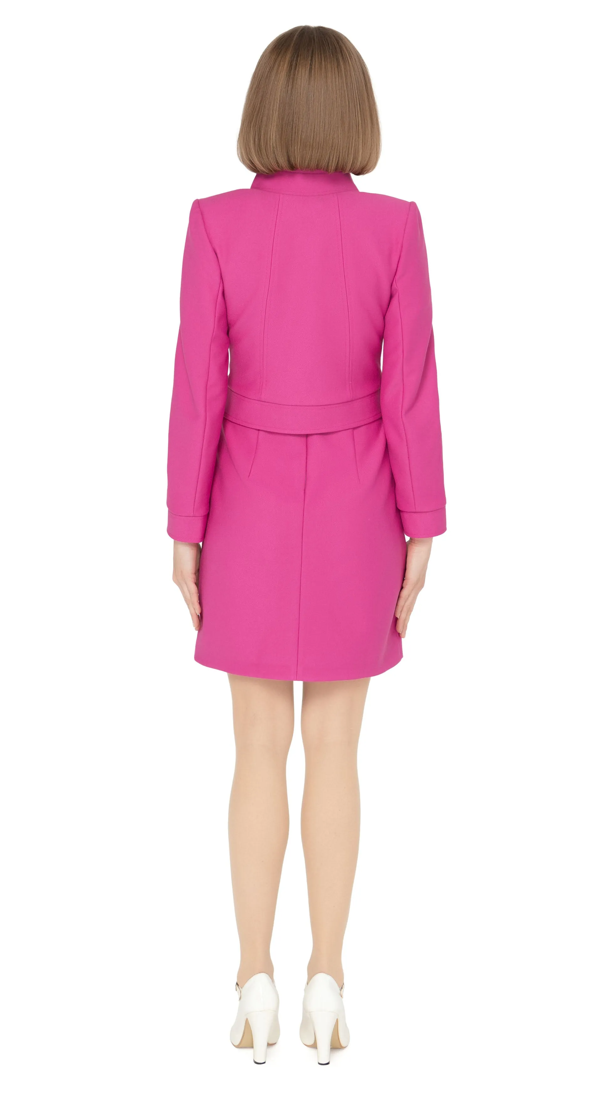MARMALADE 60s Style Fitted Red Jacket with Ring Zipper