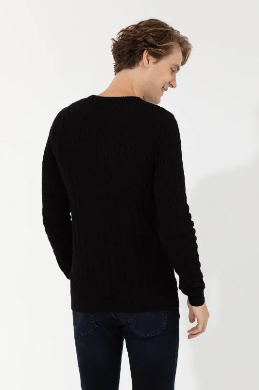 Mens Basic Knitwear Black