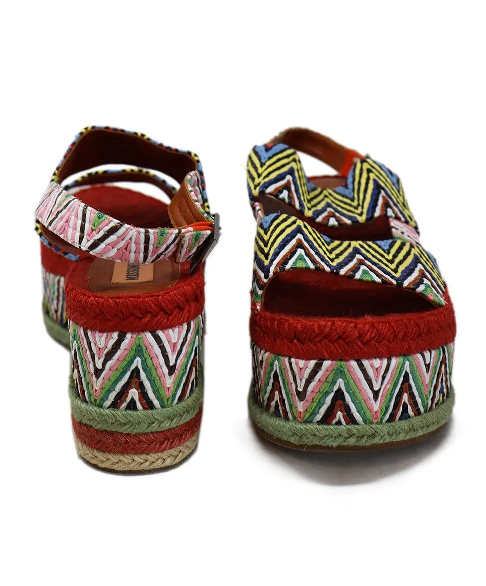 Missoni Multicolor Woven Platform Sandals sz 11