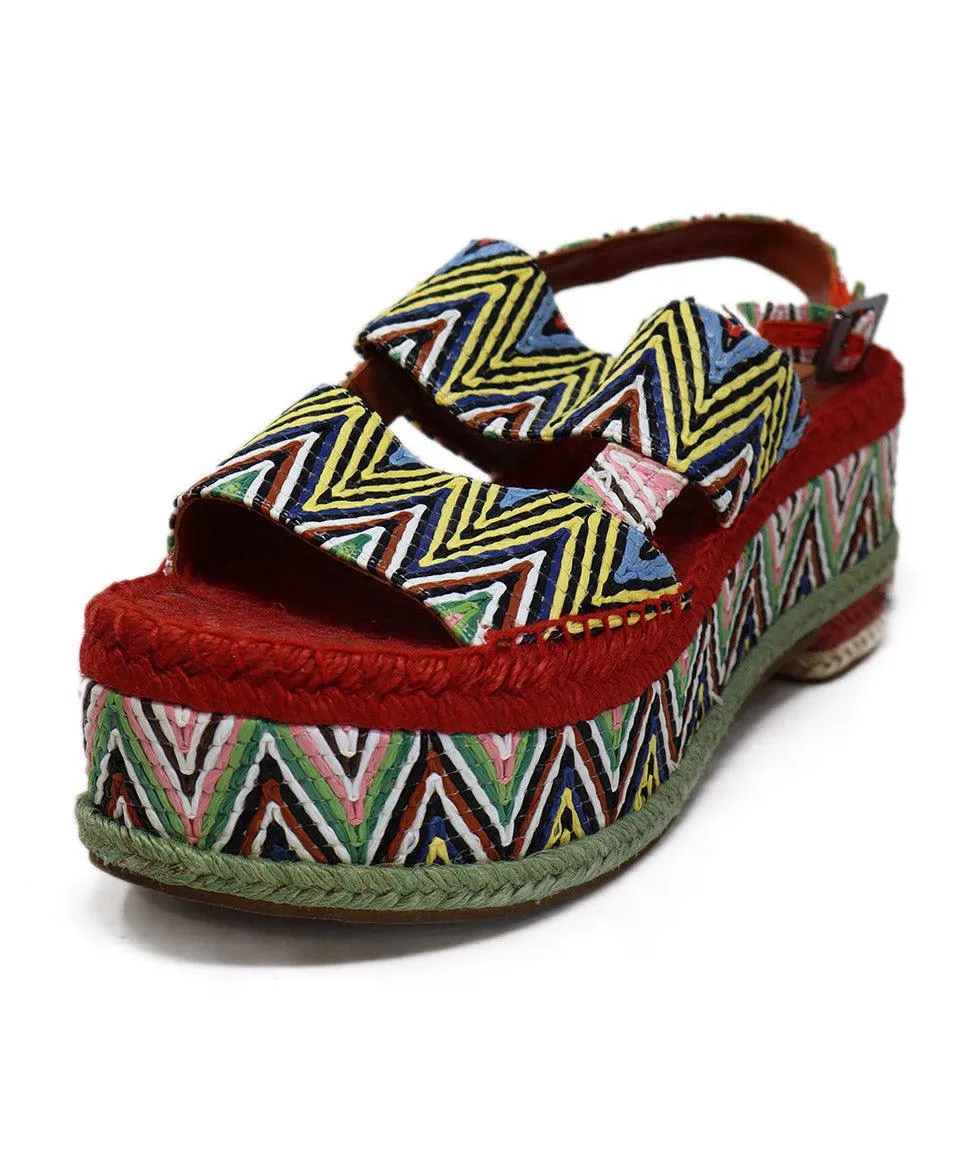 Missoni Multicolor Woven Platform Sandals sz 11