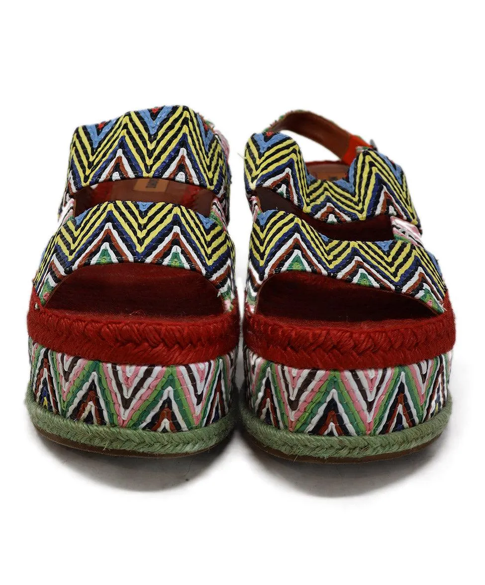 Missoni Multicolor Woven Platform Sandals sz 11