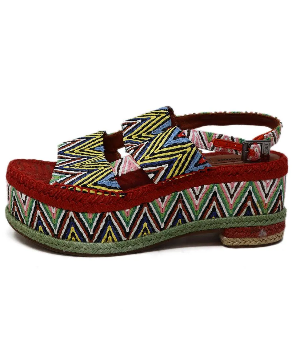 Missoni Multicolor Woven Platform Sandals sz 11