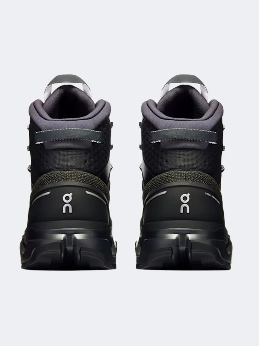 On Cloudrock Trek Waterproof Men Hiking Sneakers Black