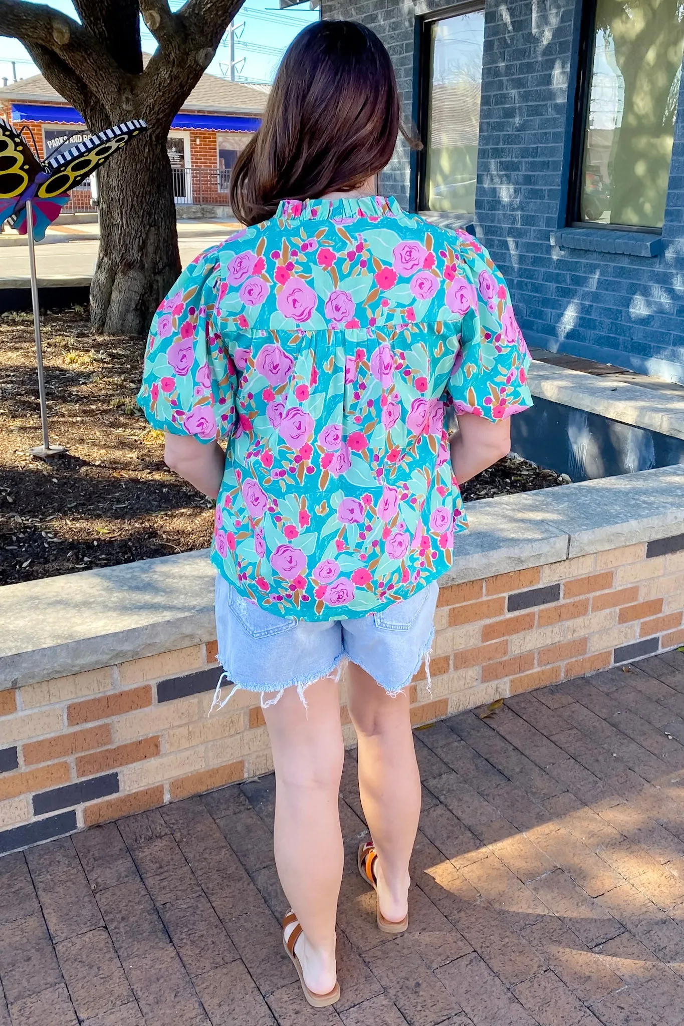 Pass It To Me Floral Print Top