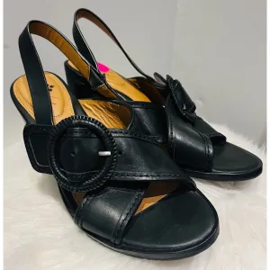 Patricia Nash Leather Heeled Sandals - Size 7