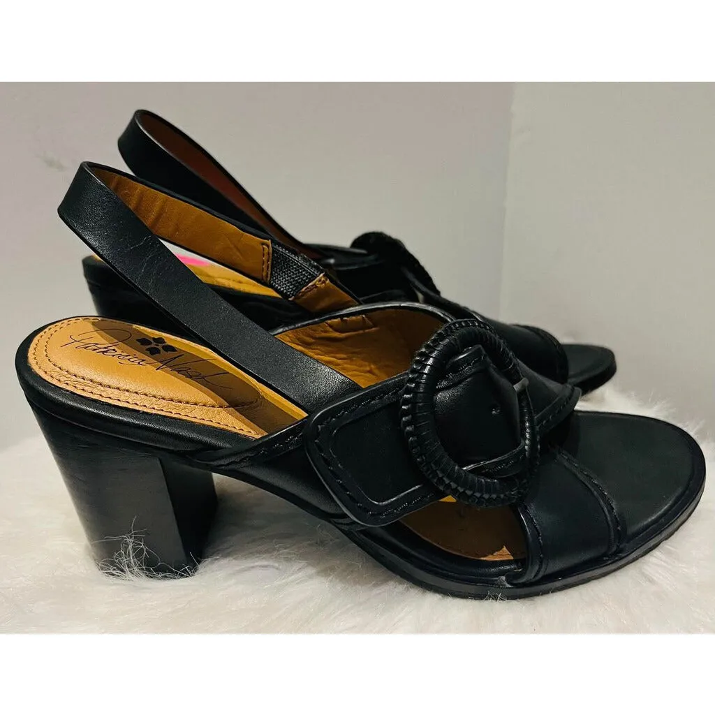 Patricia Nash Leather Heeled Sandals - Size 7