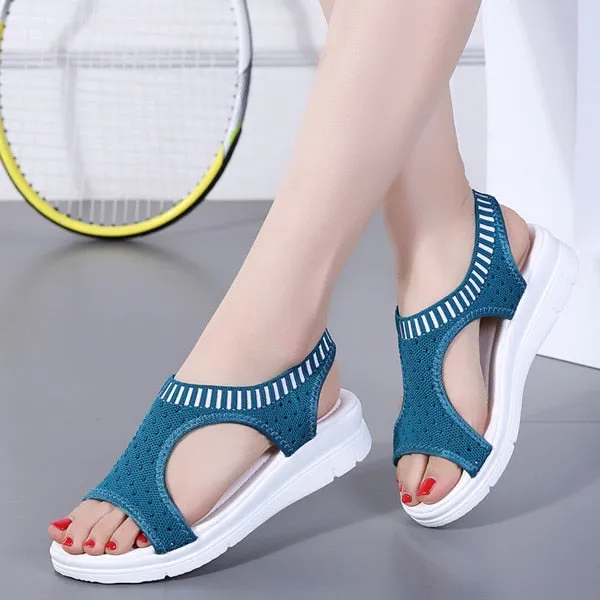Plus size 35-44 Women Sandals Female Shoes Woman Summer Wedge Comfortable Sandals Ladies Slip-on Flat Sandals Women Sandalias