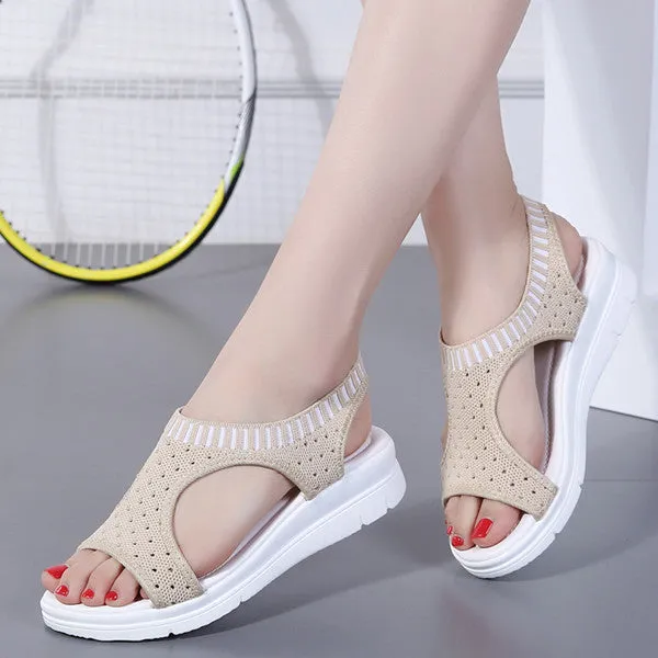 Plus size 35-44 Women Sandals Female Shoes Woman Summer Wedge Comfortable Sandals Ladies Slip-on Flat Sandals Women Sandalias