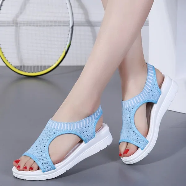 Plus size 35-44 Women Sandals Female Shoes Woman Summer Wedge Comfortable Sandals Ladies Slip-on Flat Sandals Women Sandalias