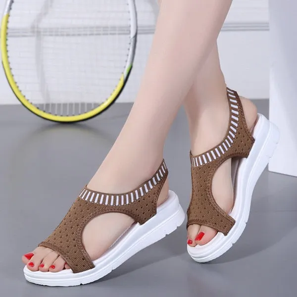 Plus size 35-44 Women Sandals Female Shoes Woman Summer Wedge Comfortable Sandals Ladies Slip-on Flat Sandals Women Sandalias