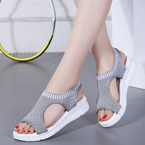 Plus size 35-44 Women Sandals Female Shoes Woman Summer Wedge Comfortable Sandals Ladies Slip-on Flat Sandals Women Sandalias