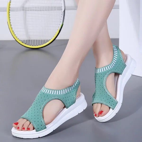 Plus size 35-44 Women Sandals Female Shoes Woman Summer Wedge Comfortable Sandals Ladies Slip-on Flat Sandals Women Sandalias