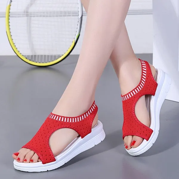 Plus size 35-44 Women Sandals Female Shoes Woman Summer Wedge Comfortable Sandals Ladies Slip-on Flat Sandals Women Sandalias